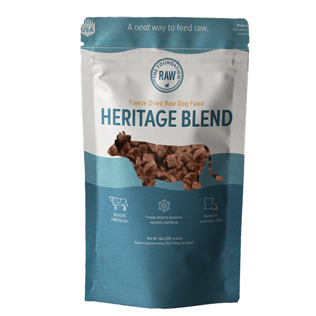 Freeze Dried Heritage Blend Beef Organs Bone Raw Dog Food