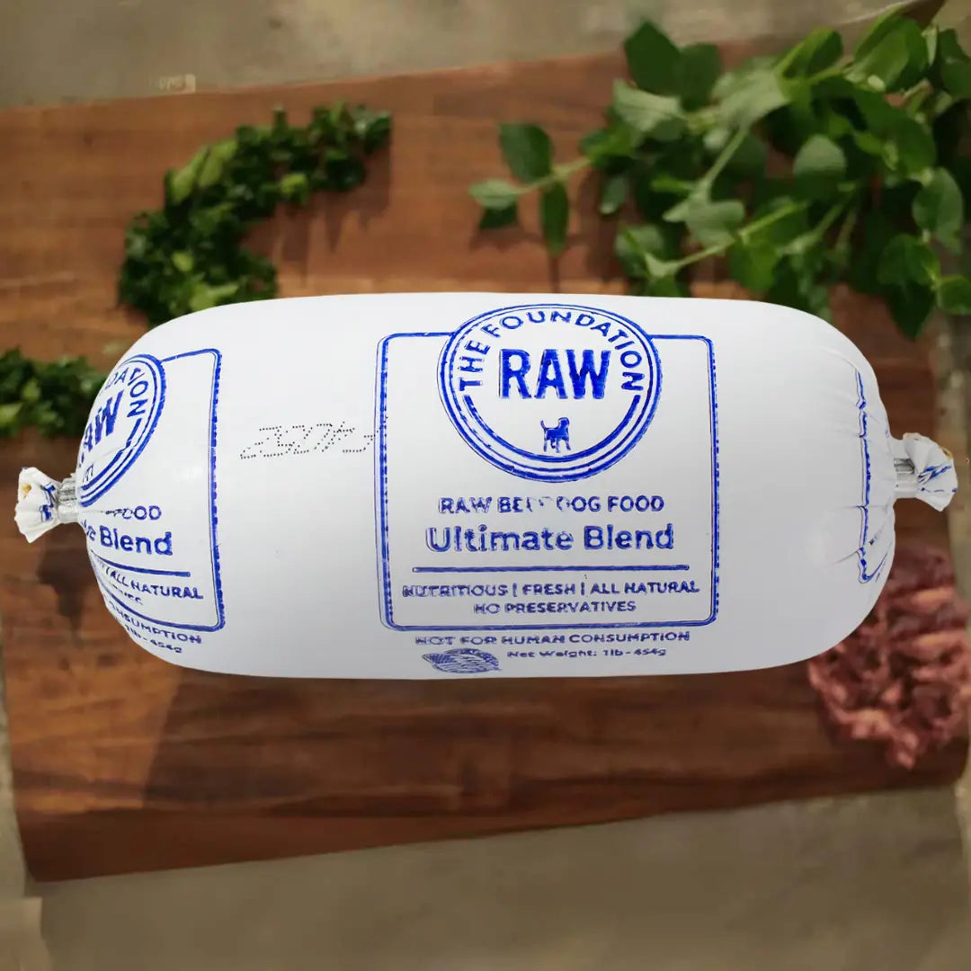 ultimate blend raw beef dog food ground bone beef muscle meat green tripe beef liver beef kidney beef spleen pollock raw food diet for dogs raw dog food raw dog food roll dog food chub