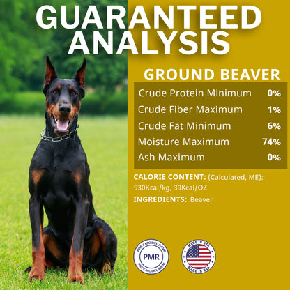 Beaver Frozen Raw Dog Food Patties