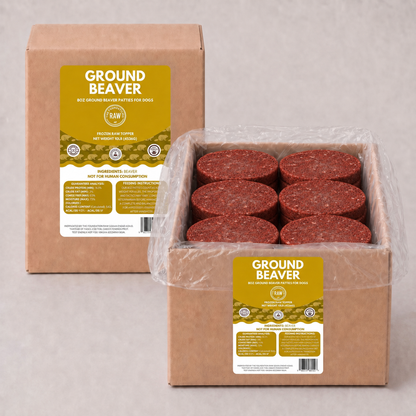 Beaver Frozen Raw Dog Food Patties