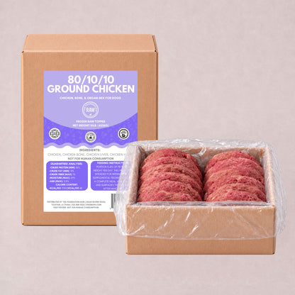 80/10/10 Chicken Raw Dog Food Patties