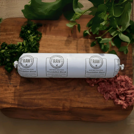 foundation blend raw beef dog food beef muscle meat green tripe beef liver beef kidney beef spleen raw food diet for dogs raw dog food raw dog food roll