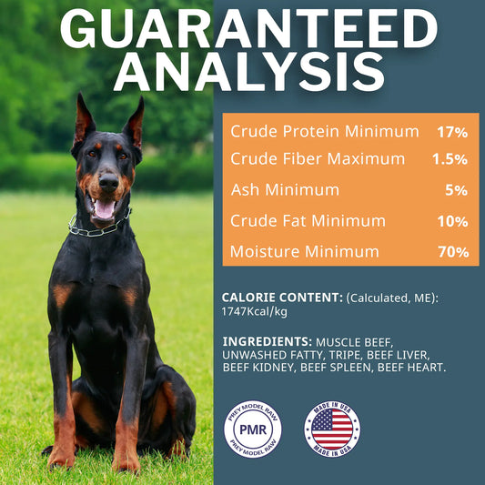 guaranteed analysis for foundation blend with dog on the grass with calorie content ingredients