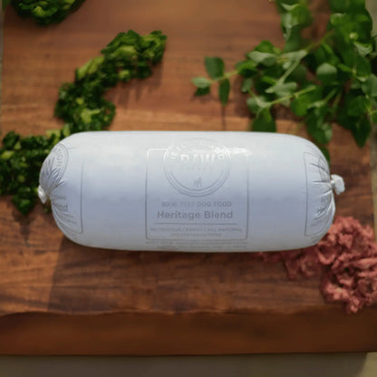 heritage blend raw beef dog food beef muscle meat beef heart green tripe beef liver beef kidney beef spleen raw food diet for dogs raw dog food raw dog food roll