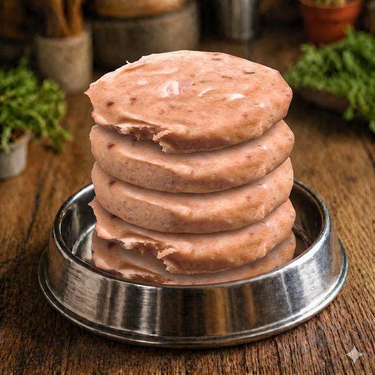 Salmon Frozen Raw Dog Food Patties